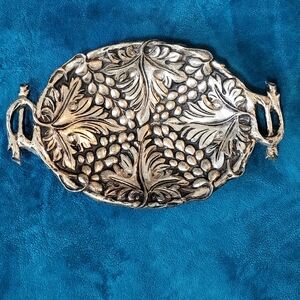 Silver Grape Leaf Tray